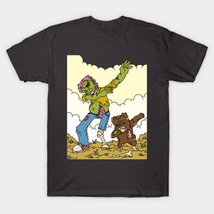 Dabbing dog and zombie - Halloween Gift T-Shirt